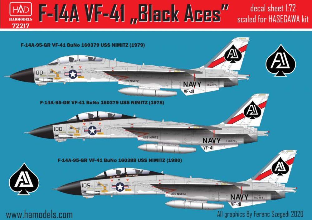 MODELIMEX Online Shop | 1/72 Decal F-14A VF-41 Black Aces | your