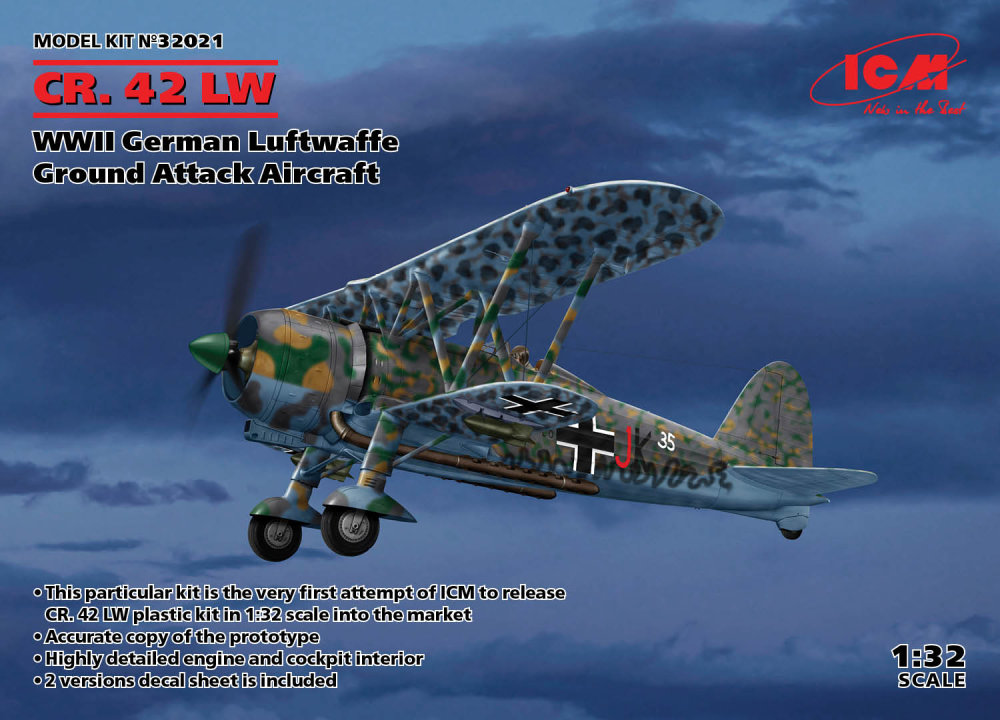 1/32 Fiat CR.42 LW German Luftwaffe WWII (2x camo)