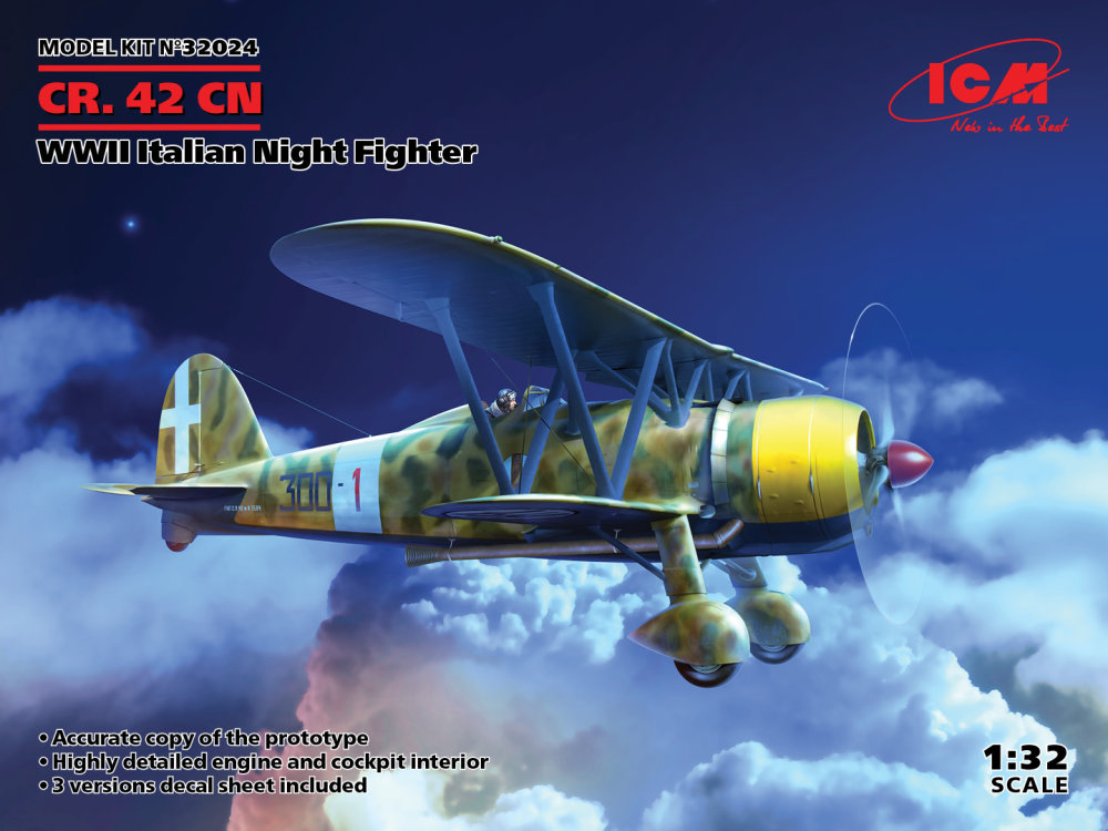 1/32 Fiat CR.42CN Italian Night Fighter (3x camo)