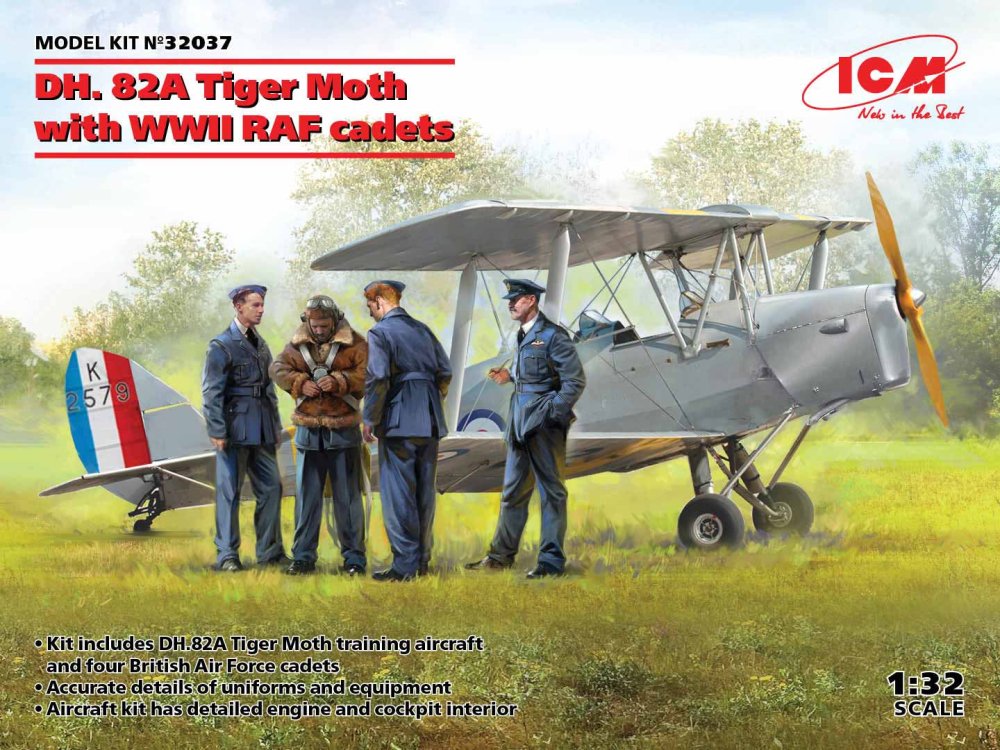 1/32 DH.82A Tiger Moth with RAF cadets WWII