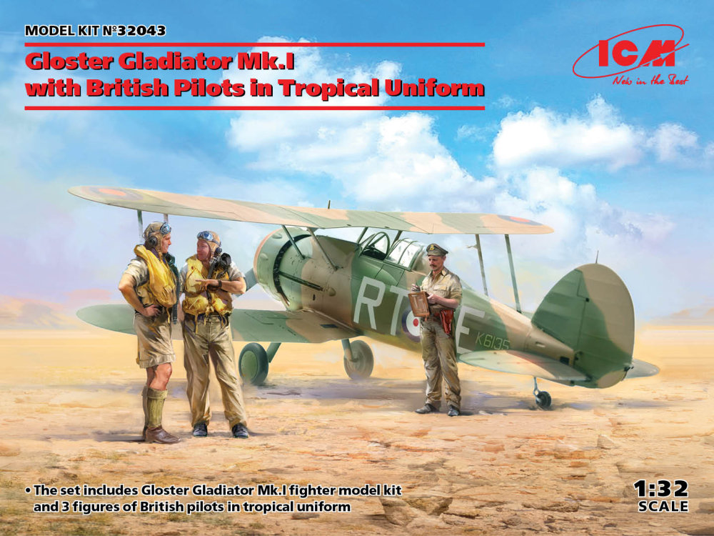 1/32 Gl.Gladiator Mk.I w/ Brit.Pilots Trop.Uniform