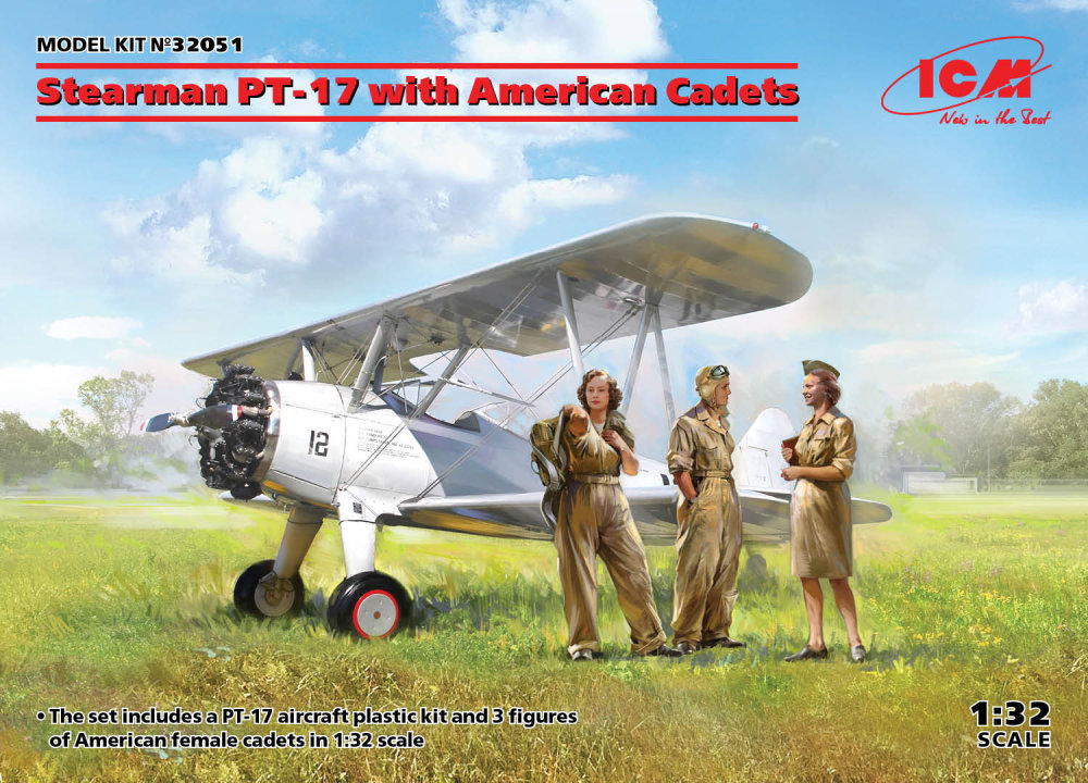1/32 Stearman PT-17 with American Cadets (3 fig.)