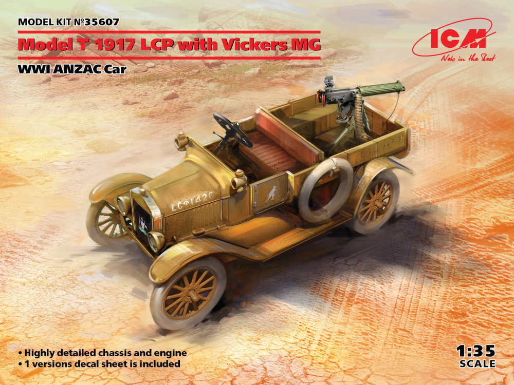 1/35 Model T 1917 LCP w/ Vickers MG, WWI ANZAC Car