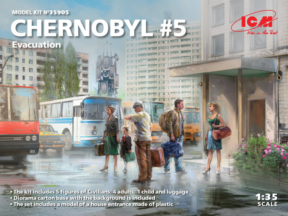 1/35 Chernobyl No.5 - Evacuation (5 fig.+ luggage)