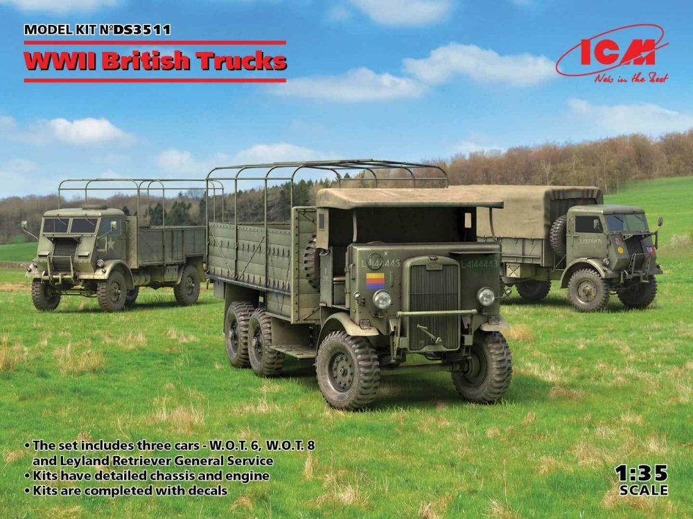 1/35 British Trucks WWII DIORAMA SET (3 kits)