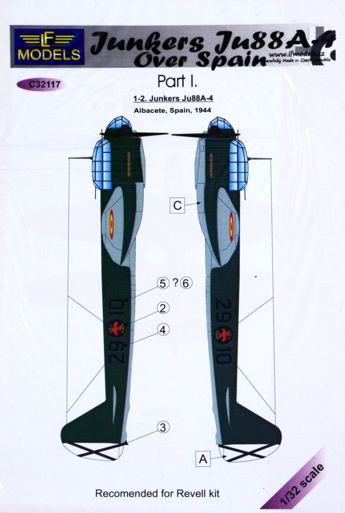 1/32 Decals Junkers Ju 88A-4 over Spain, Part 1