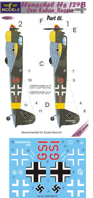 1/32 Decals Hs 129B over Kuban/Russia Pt.3