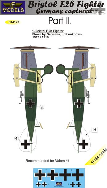 1/144 Decals Bristol F.2b Fighter Captured Part 2