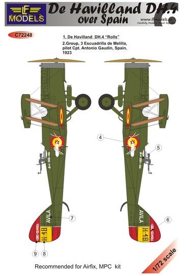 1/72 Decals De Havilland DH.4 over Spain (AIRF)