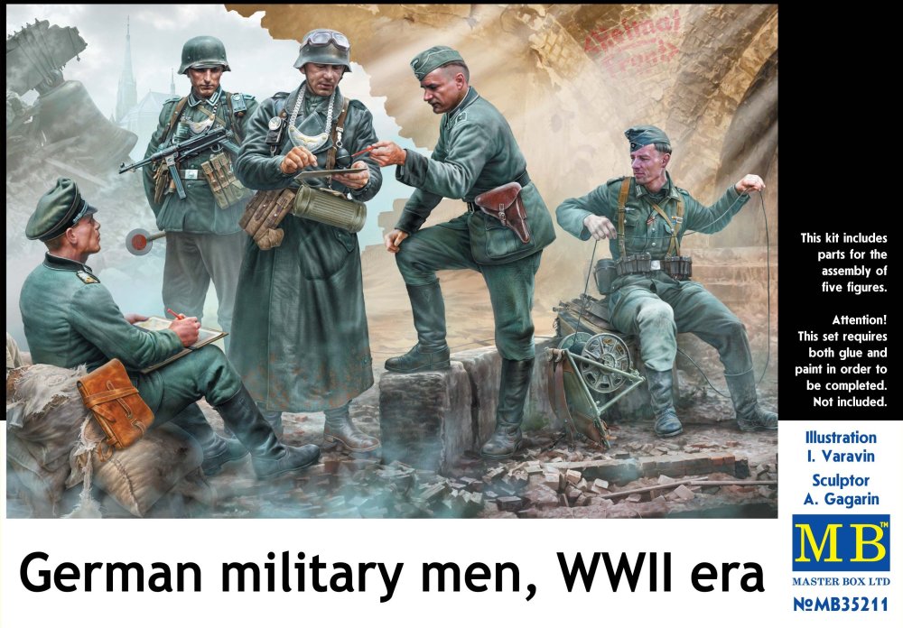 1/35 German military men, WWII era (5 fig.)