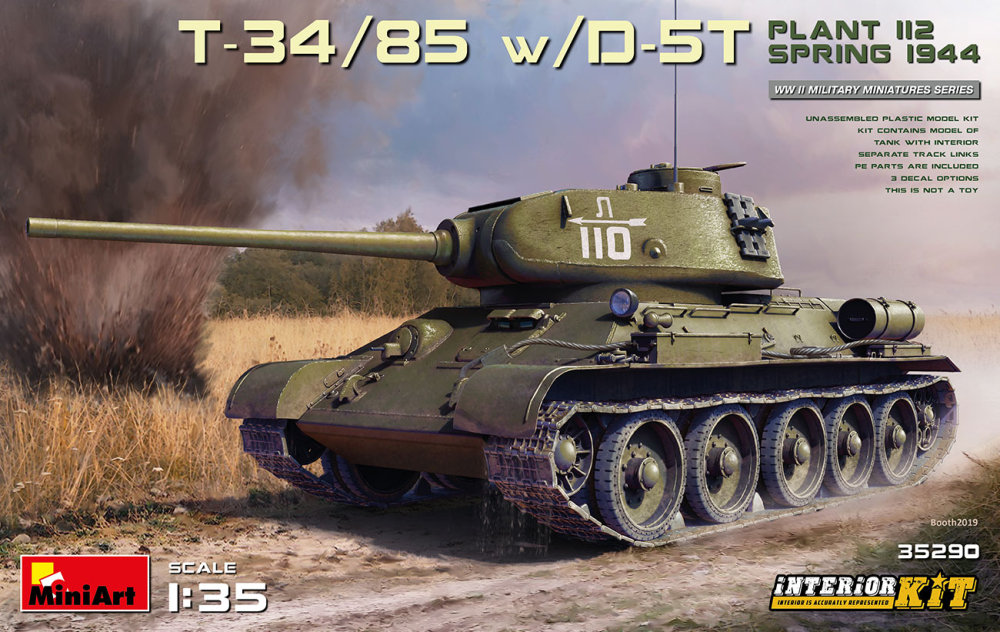 1/35 T-34/85 w/D-5T Plant 112, 1944 w/ Inter.Kit