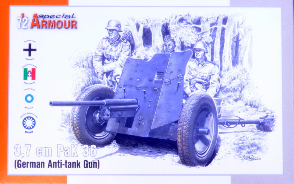 1/72 3,7cm PaK 36 German Anti-tank Gun
