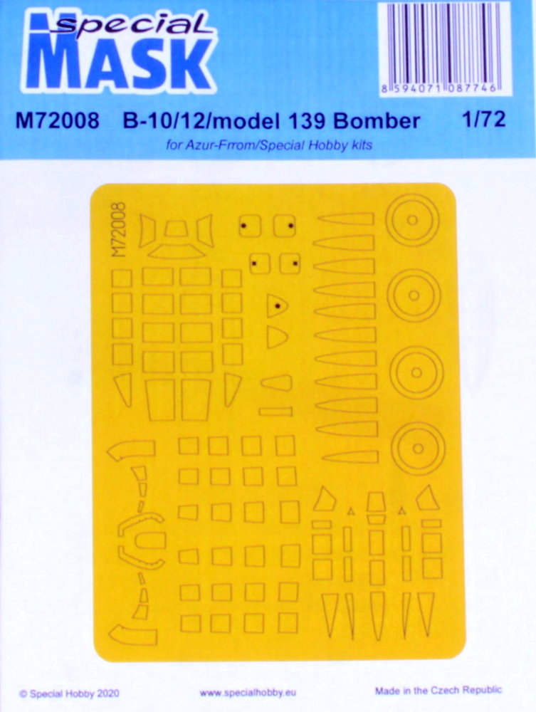 1/72 Mask for B-10/12/model 139 Bomber (SP.HOBBY)