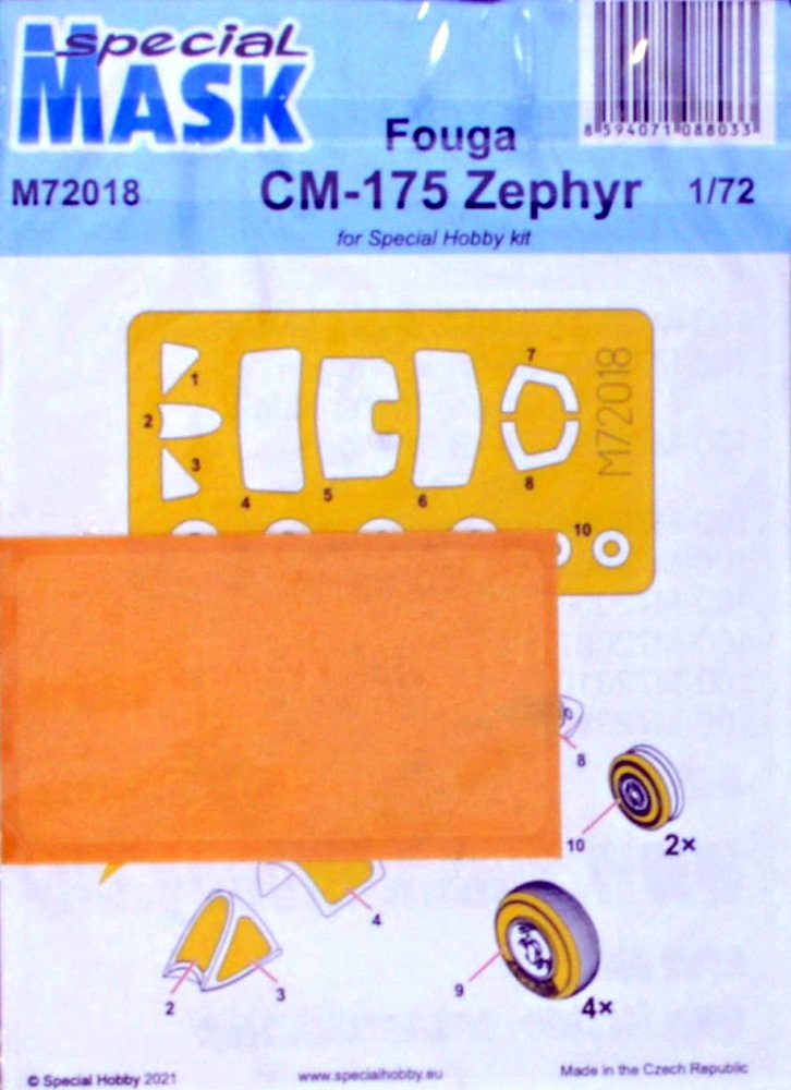 1/72 Mask for Fouga CM-175 Zephyr (SP.HOBBY)