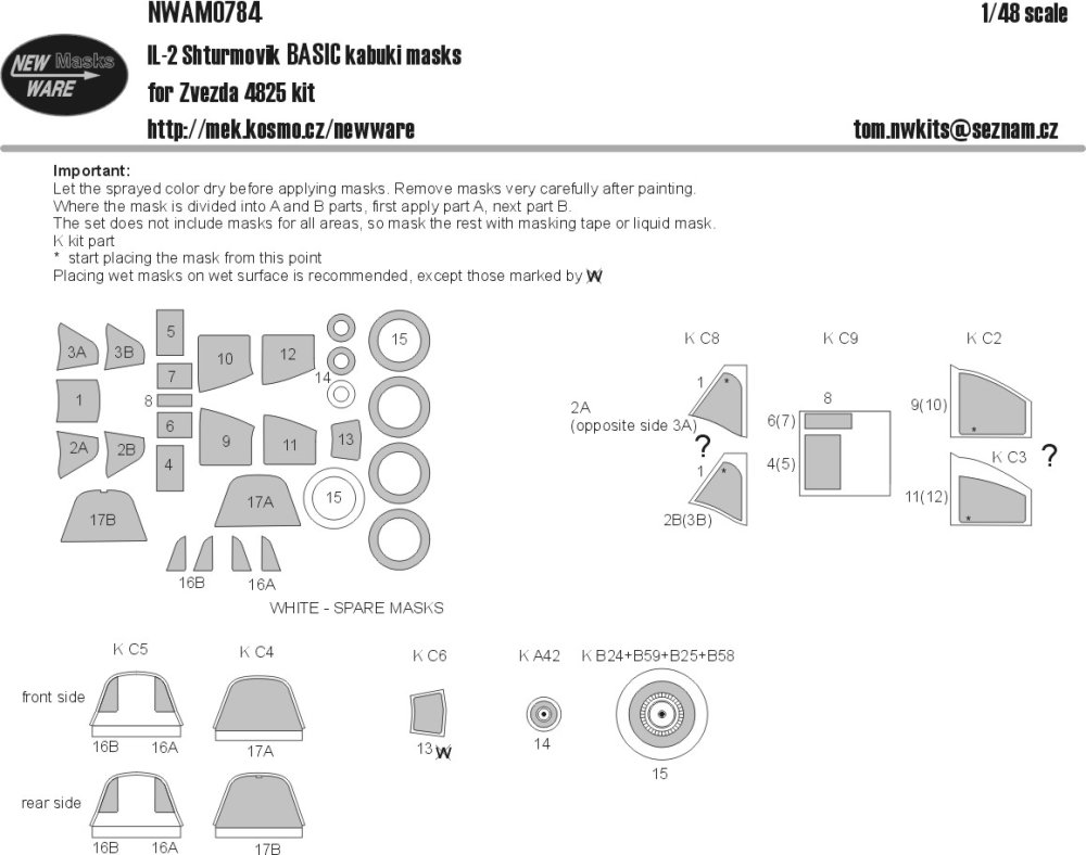 1/48 Mask IL-2 Shturmovik BASIC (ZVE 4825)