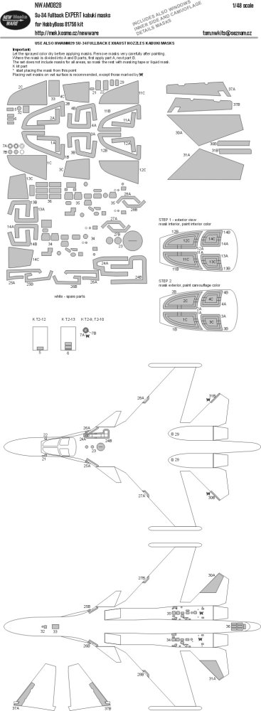 1/48 Mask Su-34 Fullback EXPERT (HOBBYB 81756)