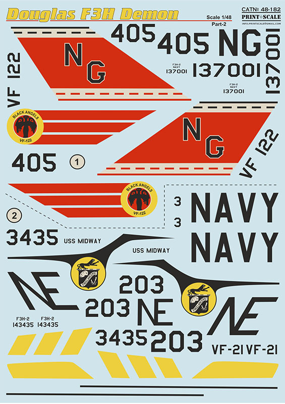 1/48 Douglas F3H Demon - part 2 (wet decals)