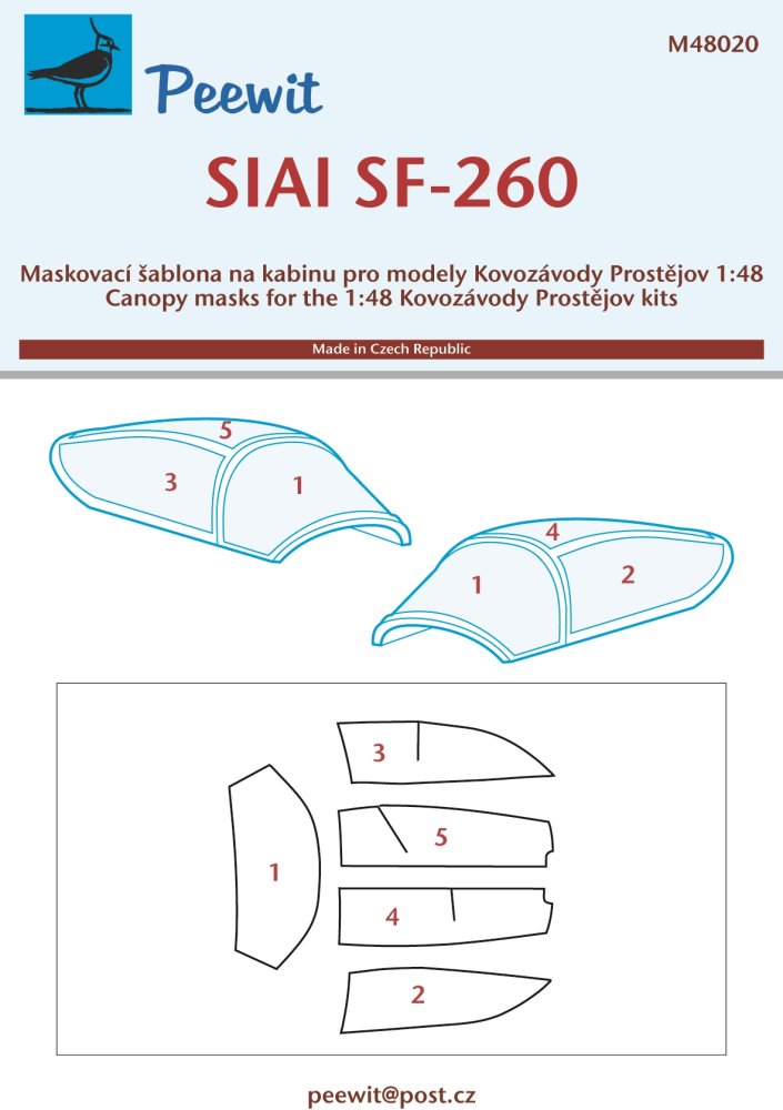 1/48 Canopy mask SIAI SF-260 (KP)