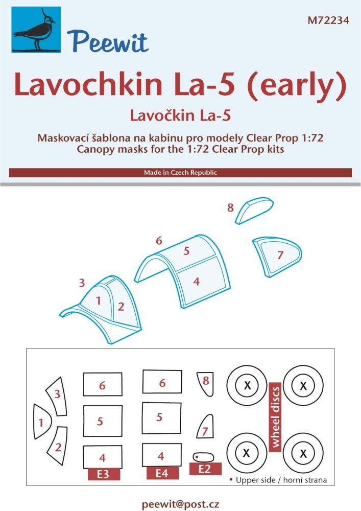 1/72 Canopy mask Lavochkin La-5 (CL.PROP)
