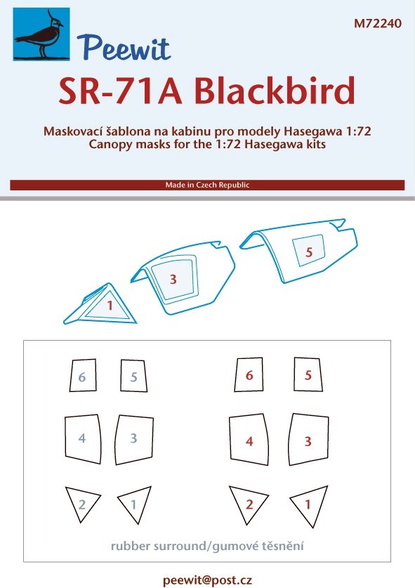 1/72 Canopy mask SR-71A Blackbird (HAS)