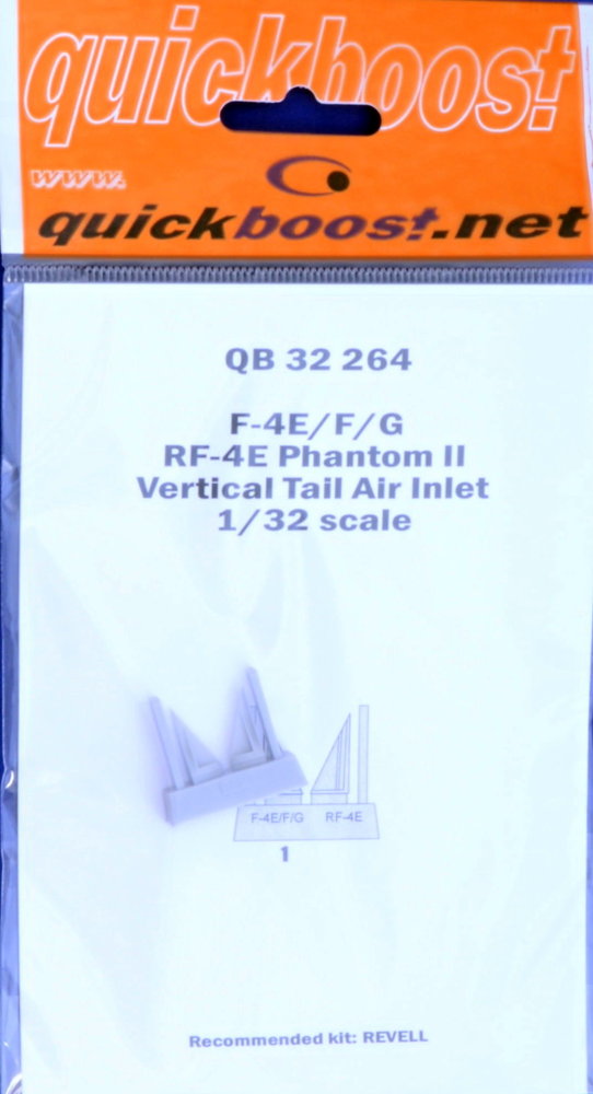 1/32 F-4E/F/G RF-4E Phantom II vert.tail air inlet