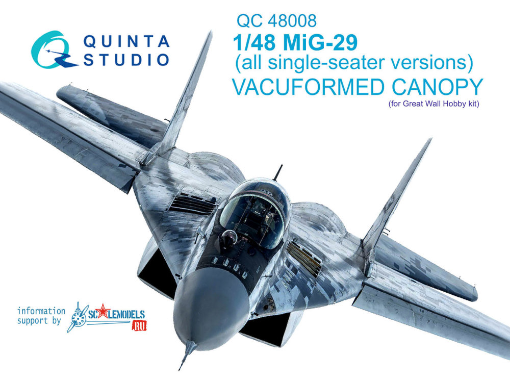 1/48 Vacu canopy for MiG-29 (GWH)