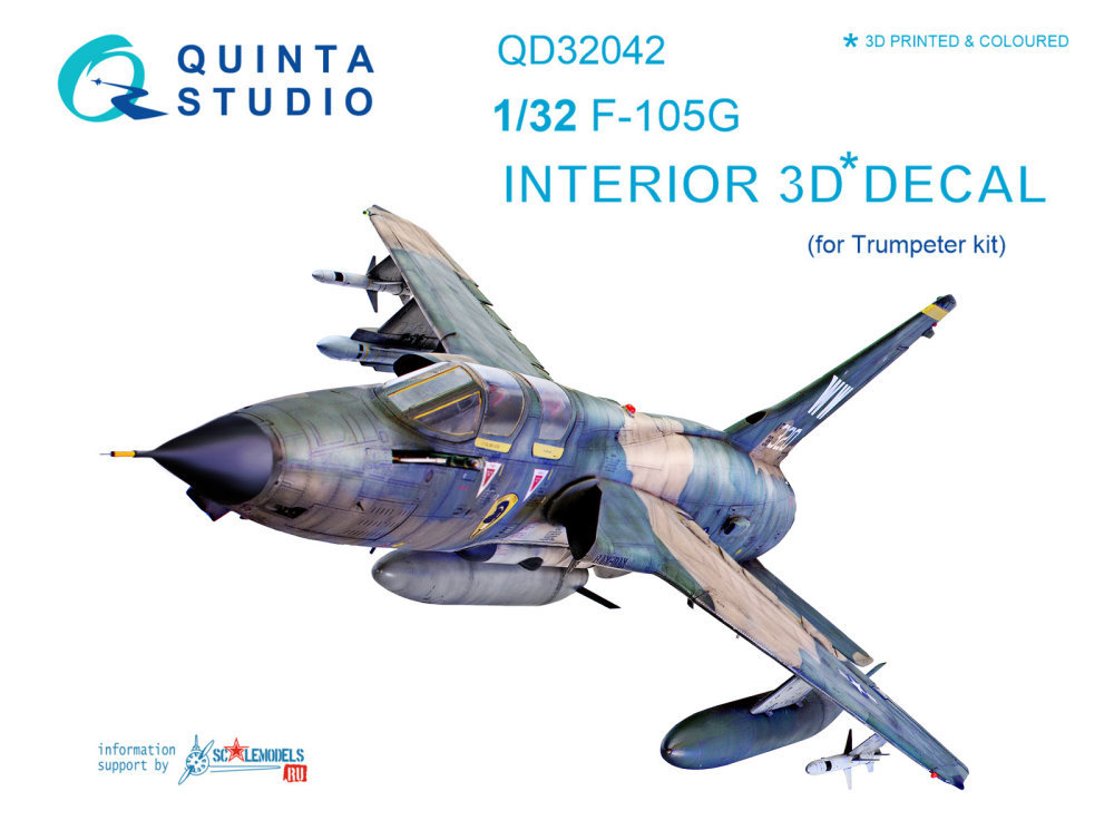 1/32 F-105G 3D-Printed & colour Interior (TRUMP)