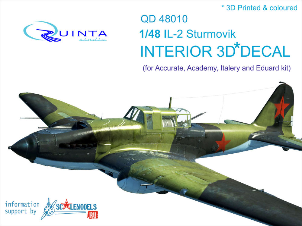 1/48 IL-2 3D-Print&colour Interior (ITAL/ACAD/EDU)