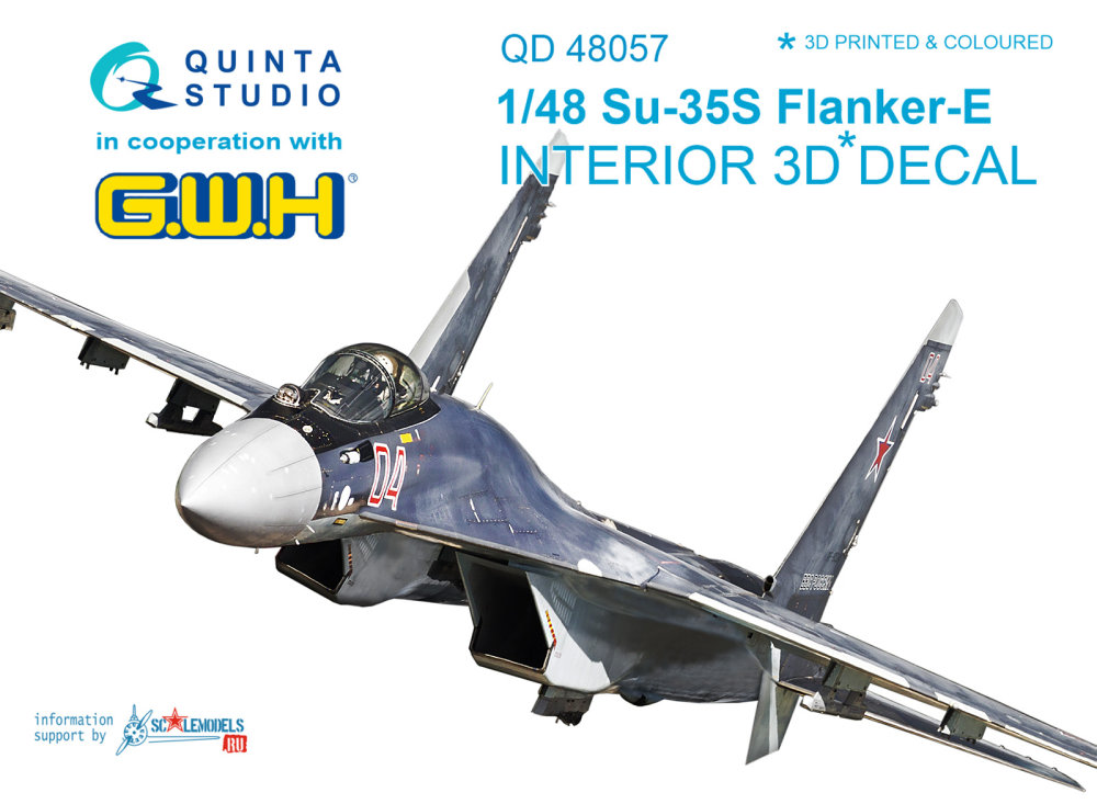 1/48 Su-35S 3D-Printed & colour Interior (GWH)