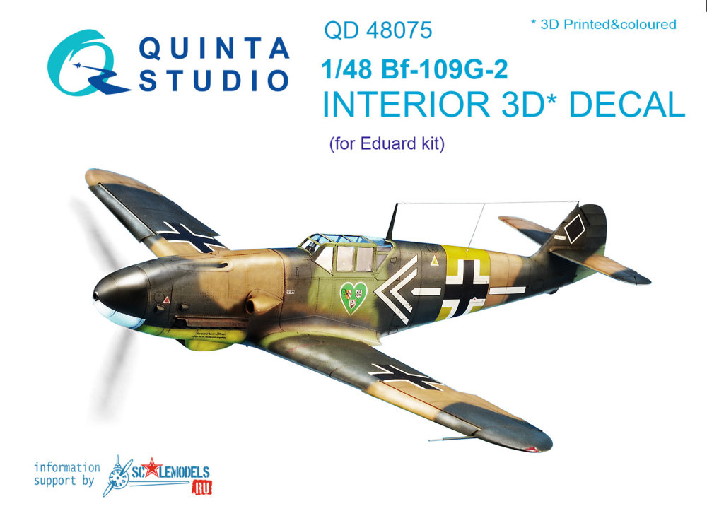 1/48 Bf-109G-2 3D-Print&colour Interior (EDU)