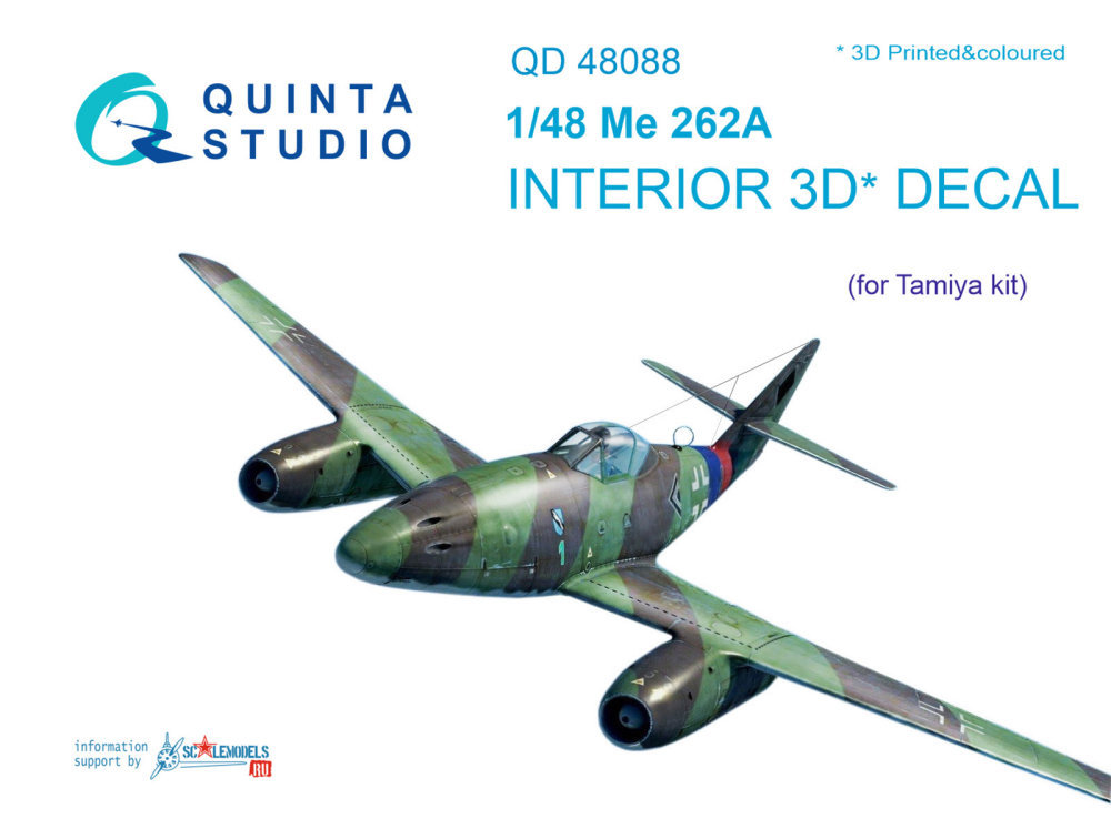 1/48 Me 262A 3D-Print&colour Interior (TAM)
