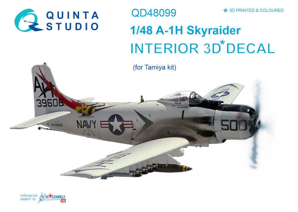 1/48 A-1H Skyraider 3D-Print&colour Interior (TAM)