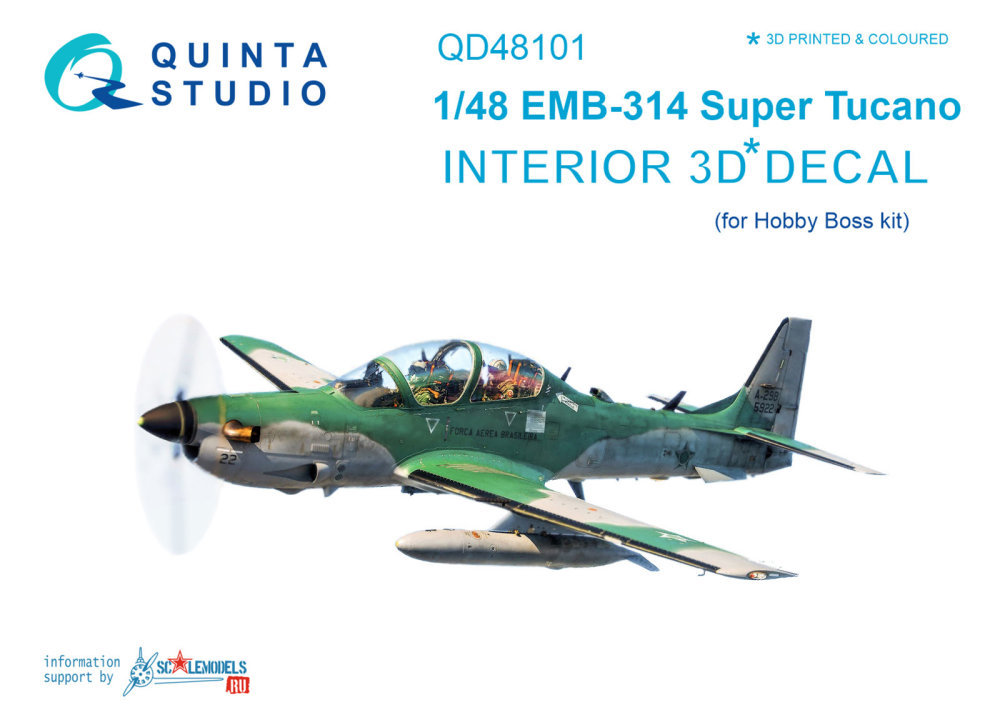 1/48 EMB-314 Super Tucano 3D-Print&col.Interior