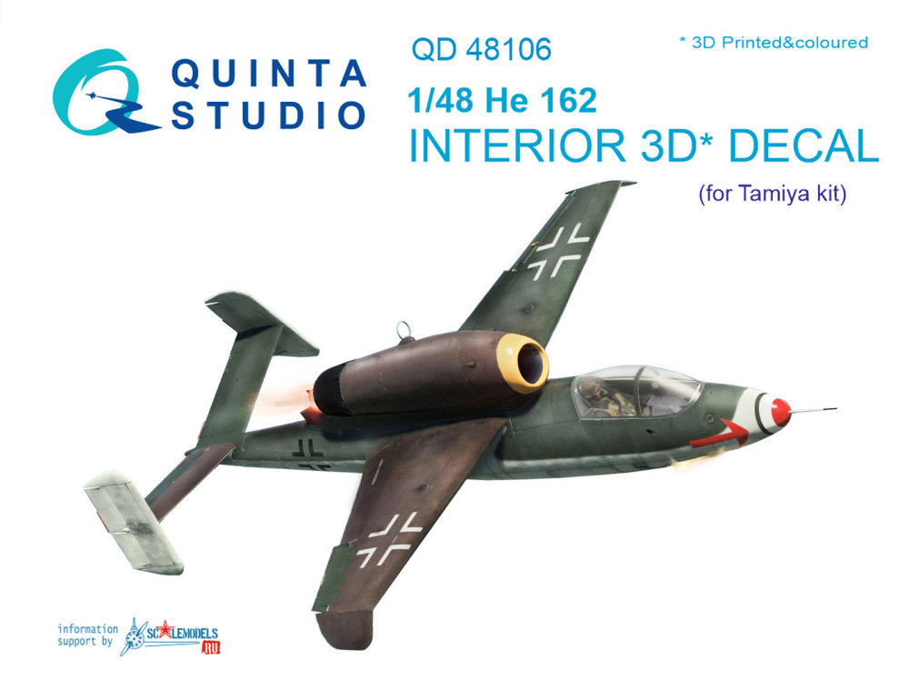1/48 Heinkel He 162 3D-Print&colour Interior (TAM)