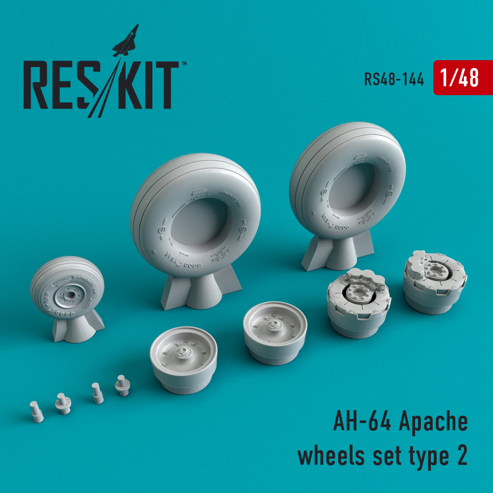 1/48 AH-64 Apache Type 2 wheels set (HAS,ACAD)