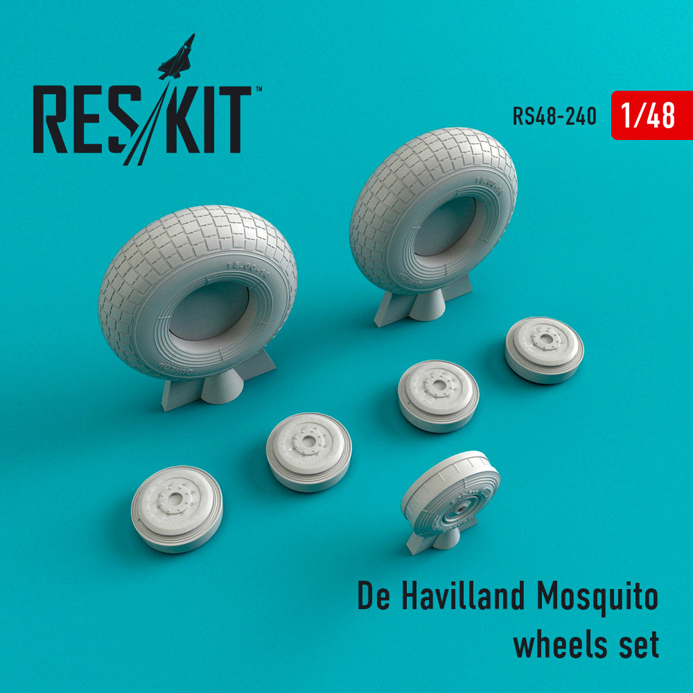 1/48 De Havilland Mosquito wheels (AIRF/HAS/MONO)