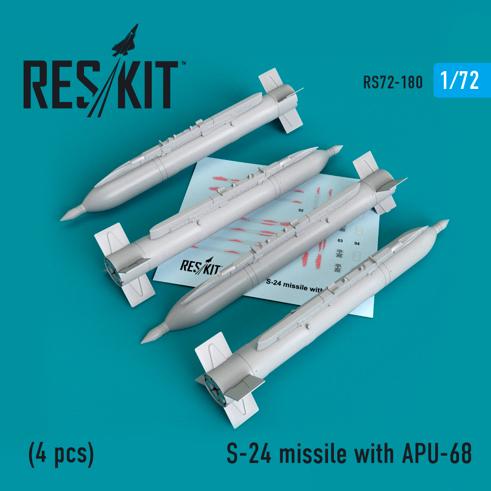 1/72 S-24 missile w/ APU-68 (4 pcs.) 