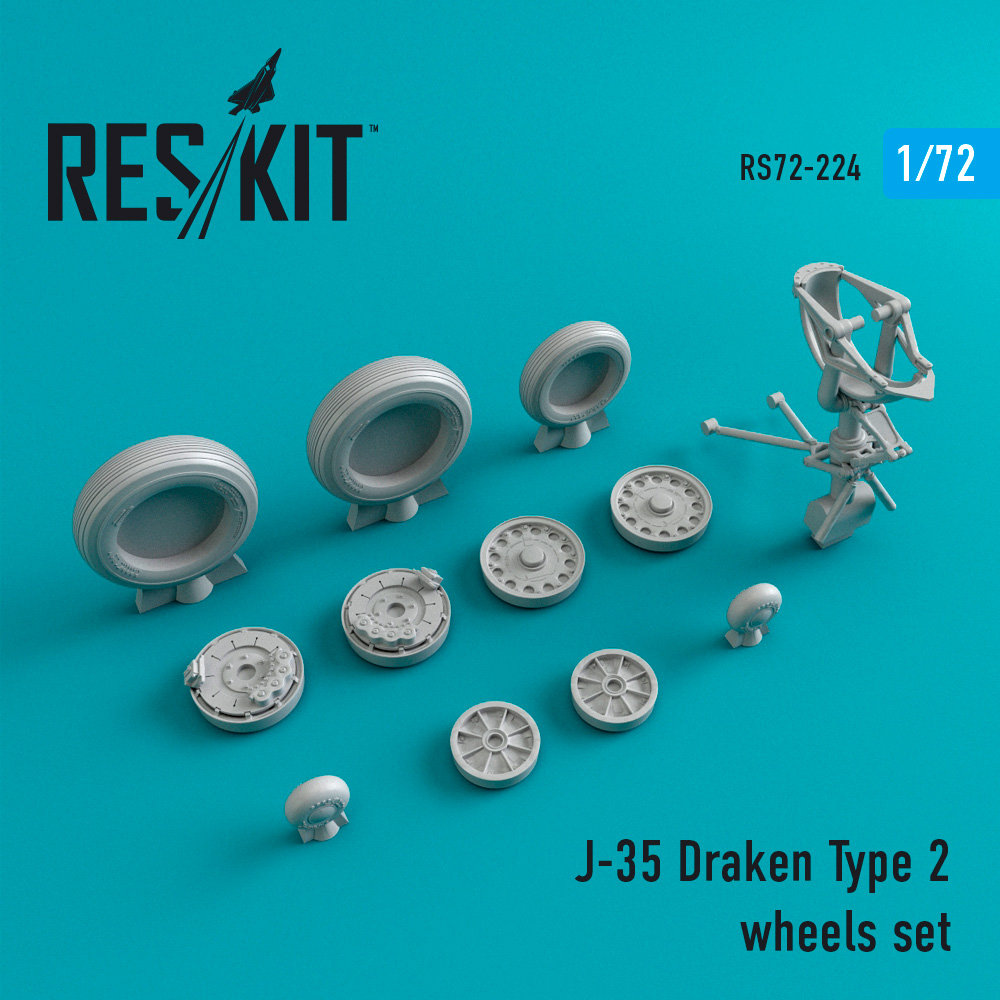 1/72 J-35 Draken Type 2 wheels (REV/HAS)