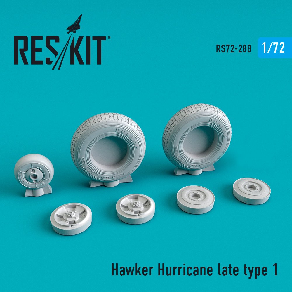 1/72 Hawker Hurricane wheels set late type 1