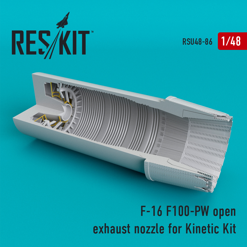 1/48 F-16 (F100-PW) open exhaust nozzles (KIN) 