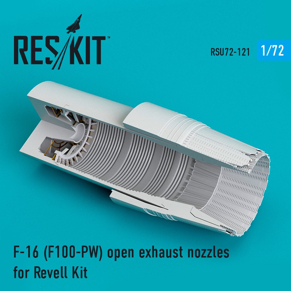 1/72 F-16 (F100-PW) open exhaust nozzles (REV)