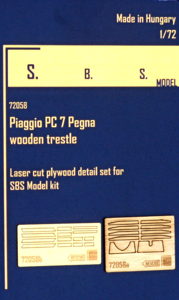 1/72 Piaggio Pc-7 - wooden trestle (laser cut)