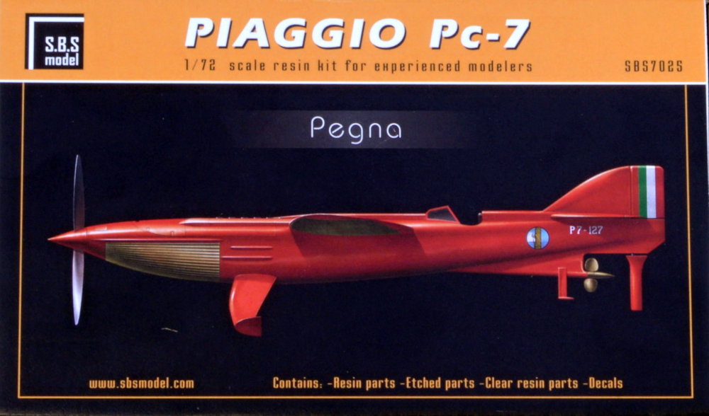 1/72 Piaggio Pc-7 Pegna (1x camo, resin kit)