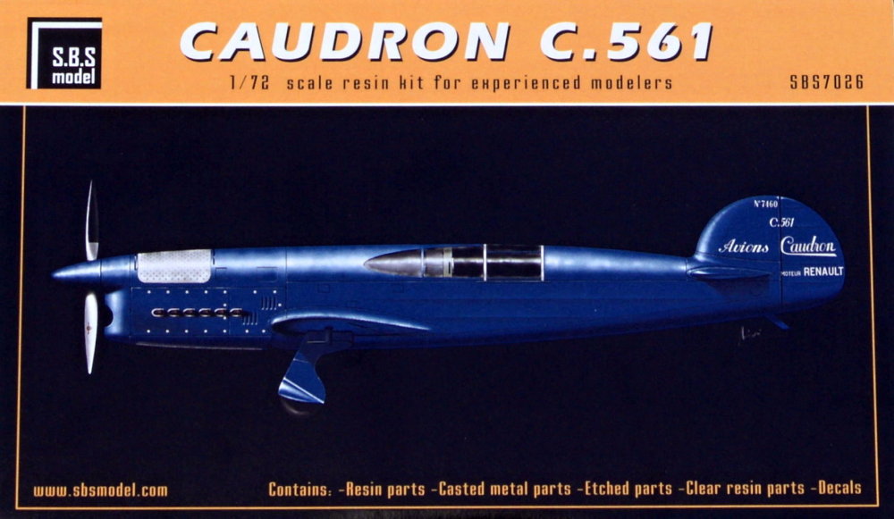 1/72 Caudron C.561 (1x camo, resin kit)