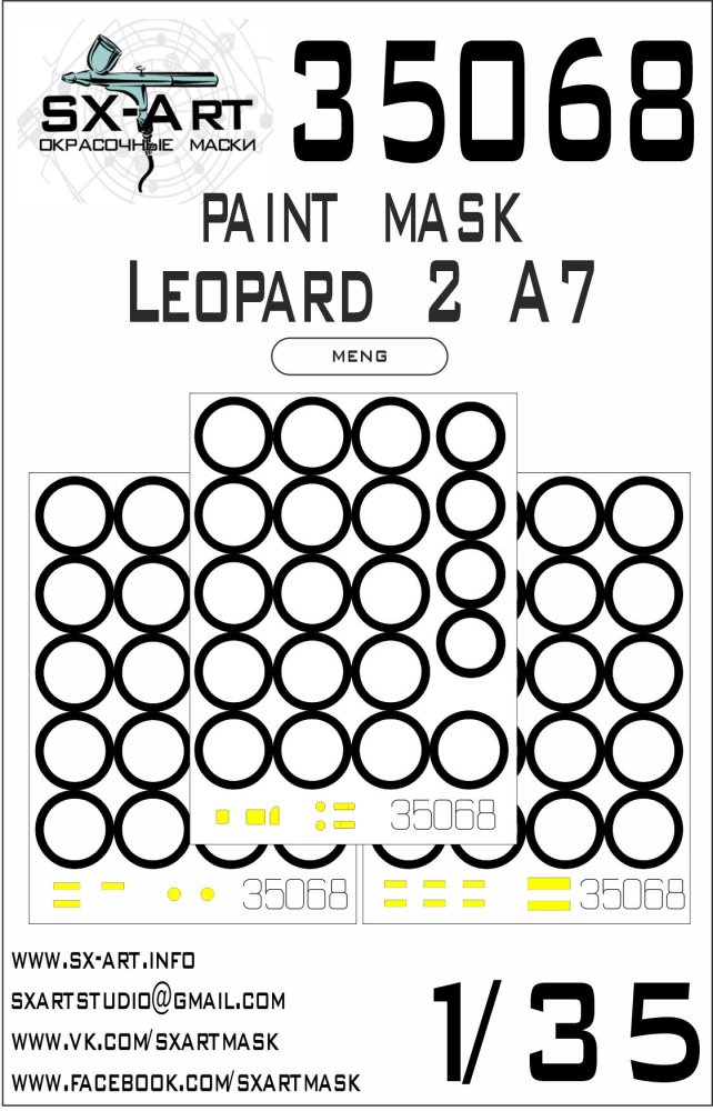 1/35 Leopard 2A7 Painting mask (MENG)