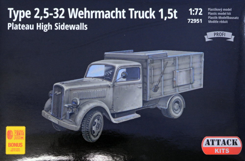 1/72 Type 2,5-32 Wehrmacht Truck High Sidewalls