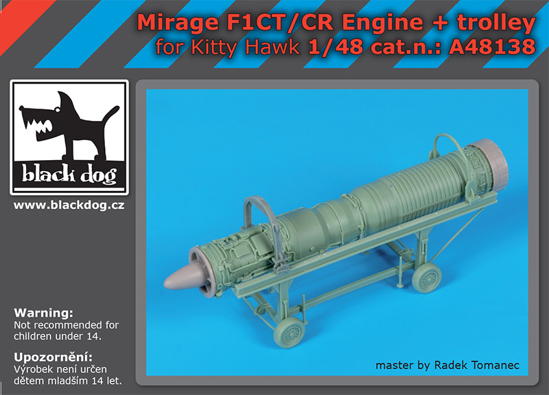 1/48 Mirage F1CT/CR engine+trolley (KITTYH)