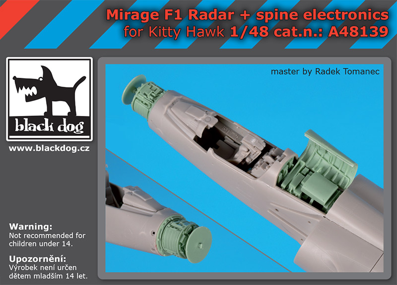 1/48 Mirage F1 radar+spine electronics (KITTYH)
