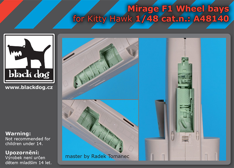 1/48 Mirage F1 wheel bays (KITTYH)