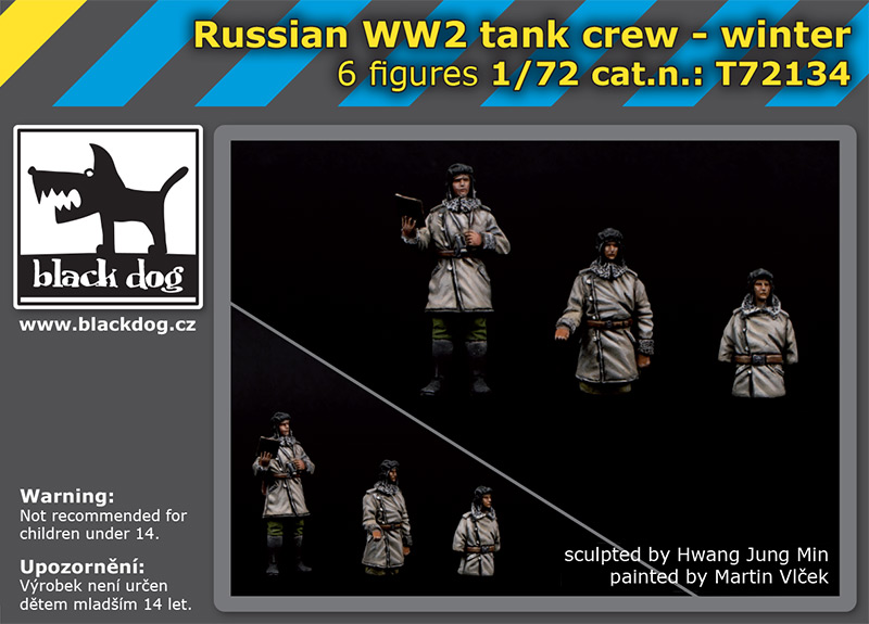 1/72 Russian WWII tank crew - winter (6 fig.)